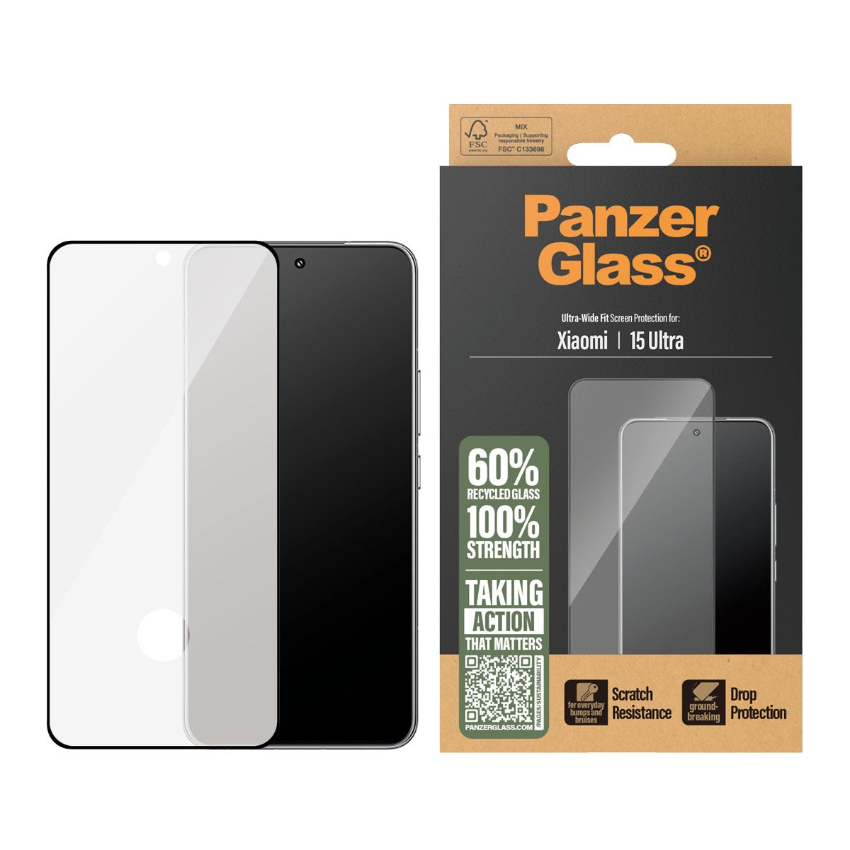 PanzerGlass® Screen Protector Xiaomi 15 Ultra | Ultra-Wide Fit